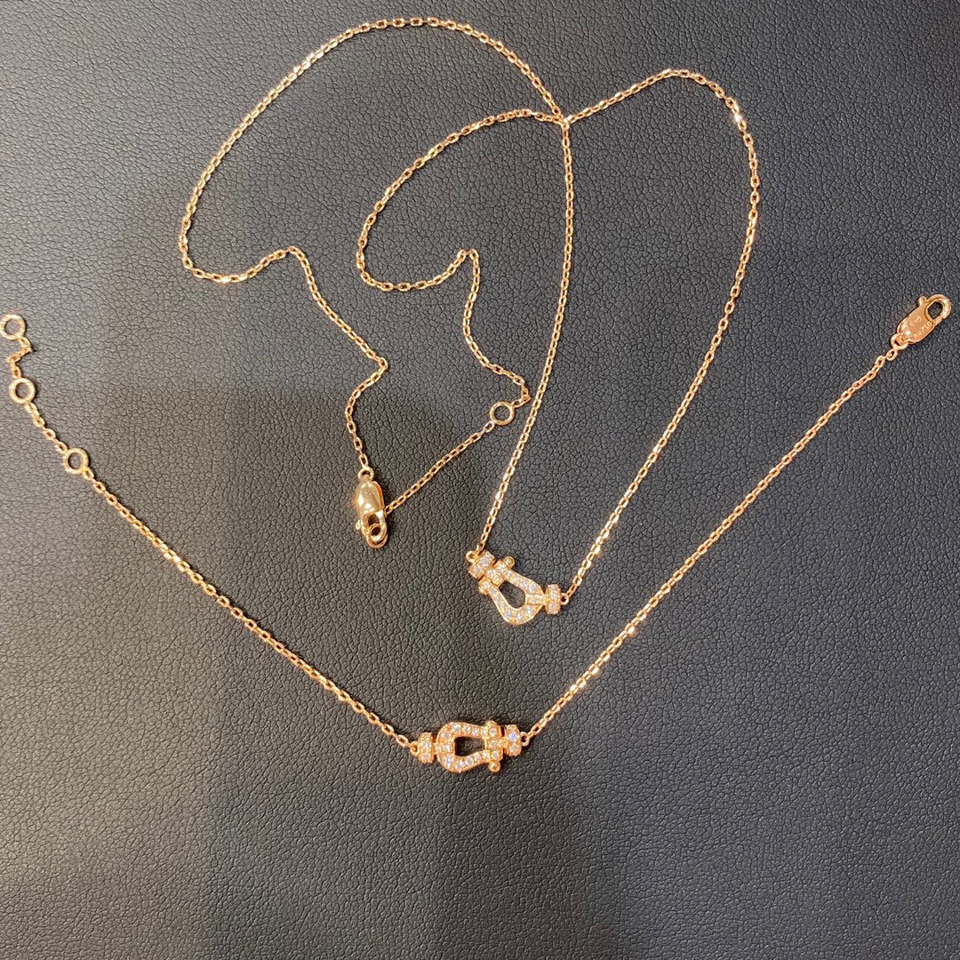 [Cyra]  FORCE 10 DIAMOND PINK GOLD NECKLACE MINI MODEL