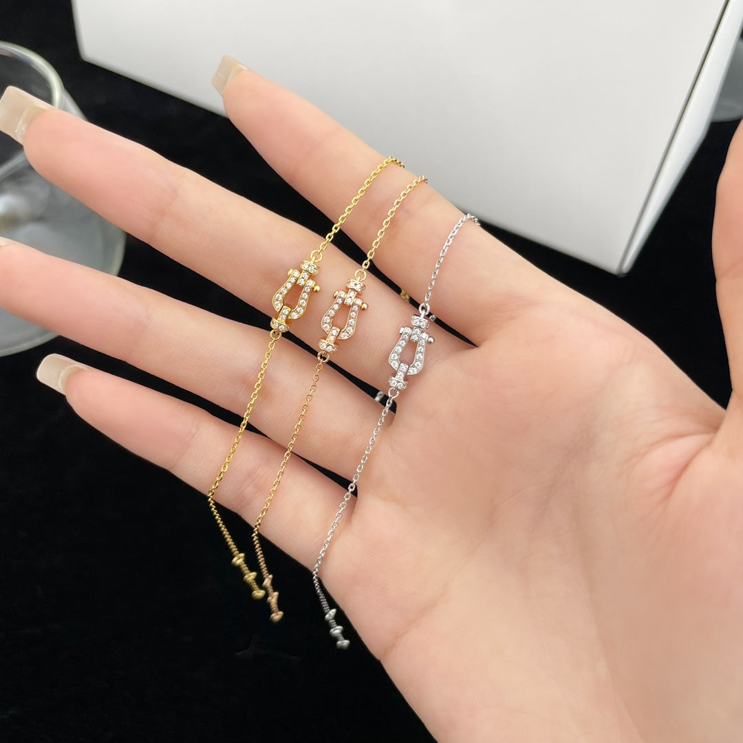 [Cyra]  FORCE 10 FULL DIAMOND BUCKLE CHAIN LINK MINI MODEL