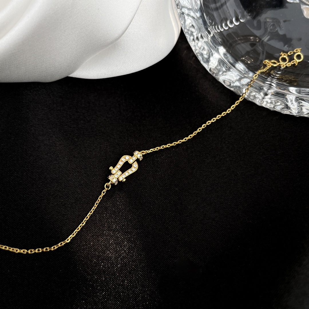 [Cyra]  FORCE 10 FULL DIAMOND BUCKLE CHAIN LINK MINI MODEL