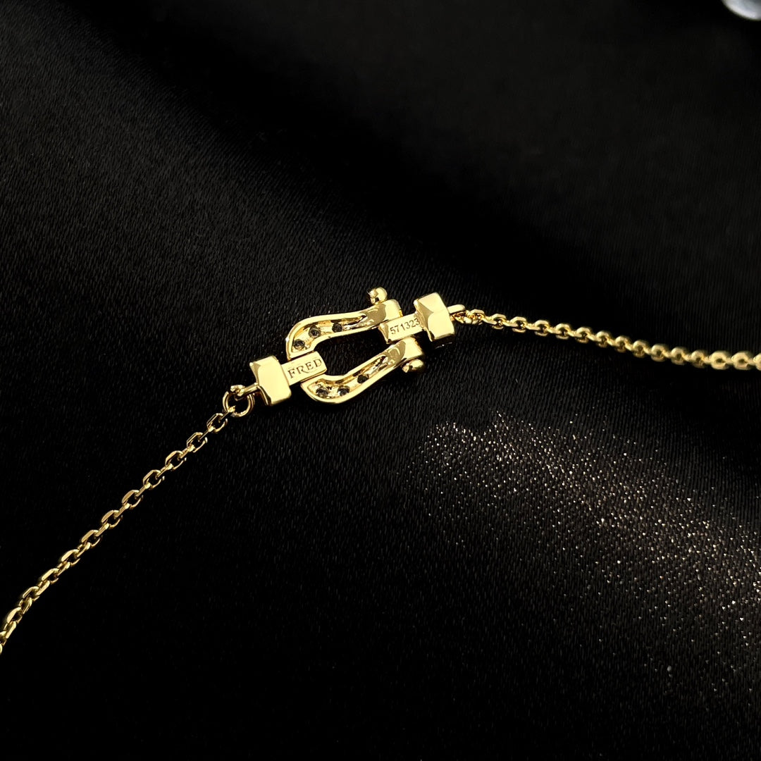 [Cyra]  FORCE 10 FULL DIAMOND BUCKLE CHAIN LINK MINI MODEL