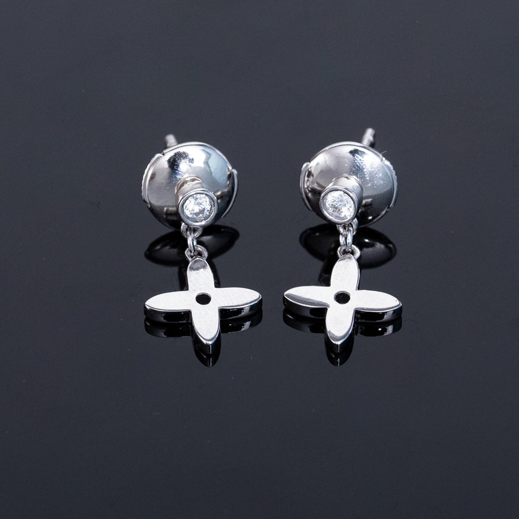 [Cyra]  VIDYLLE SILBER DIAMANT MINI-HÄNGE OHRRINGE
