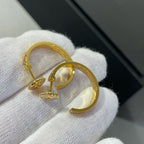 [Cyra]  LOVE DIAMOND GOLD HOOP EARRINGS