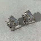 [Cyra]  CLOVER CHALCEDONY SILBERSTECKER OHRRINGE
