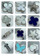 [Cyra]  LUCKY CLOVER SILVER 11 MOTIF NECKLACE