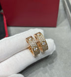 [Cyra]  LOVE 5.5MM DIAMOND PAVED EARRINGS