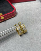 [Cyra]  LOVE 5.5MM DIAMOND PAVED EARRINGS