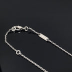 [Cyra] LANGE HALSKETTE CLOVER PIETERSIT SILBER