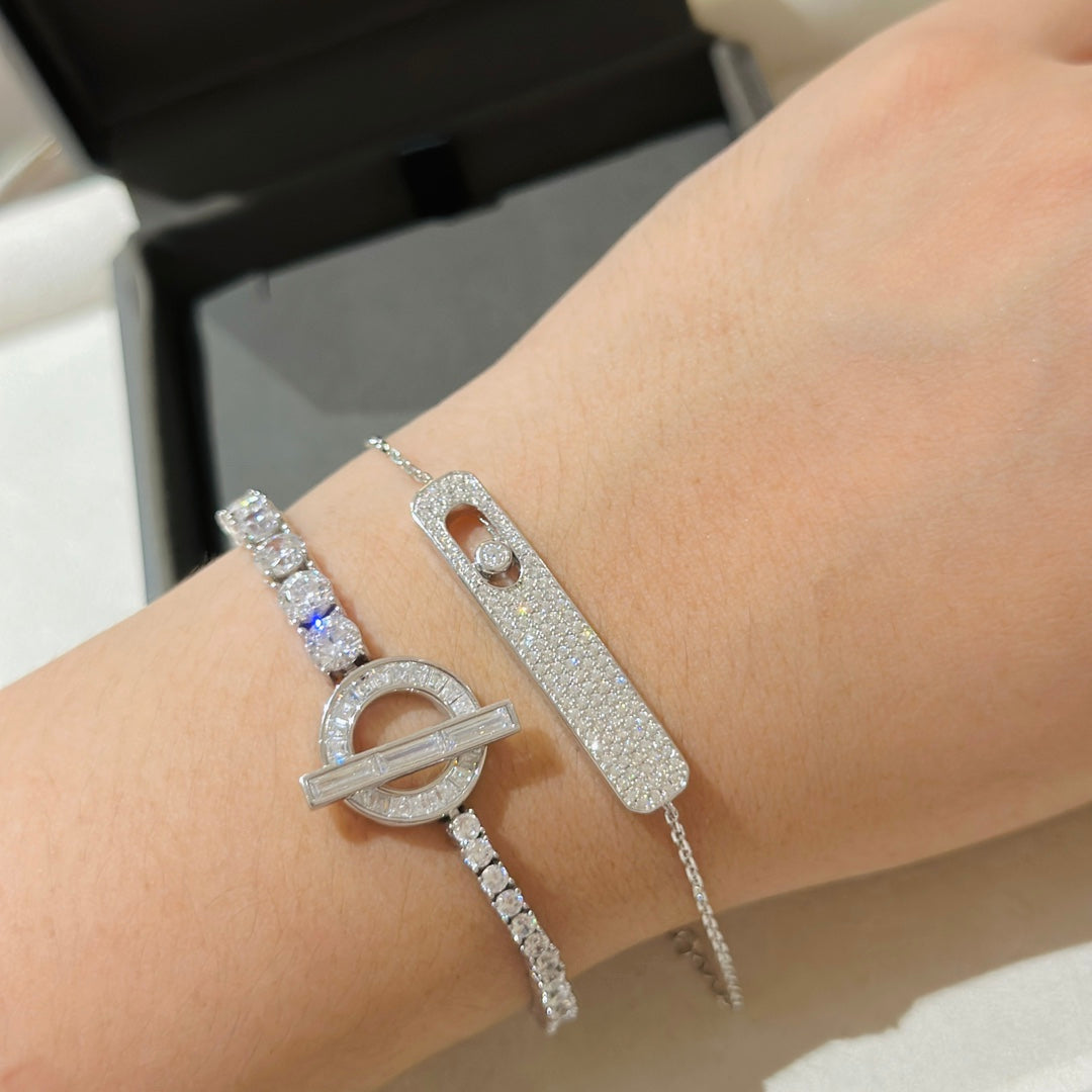 [Cyra] MOVE CLASSIQUE DIAMOND PAVED BRACELET