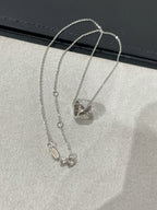 [Cyra]  LIENS EVIDENCE DIAMOND PAVED NECKLACE