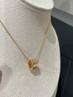 [Cyra]  LIENS EVIDENCE DIAMOND PAVED NECKLACE