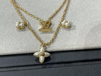 [Cyra]  FLOWERGRAM GOLD MOP DOUBLE ROW NECKLACE