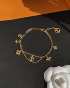 [Cyra]  BLOOMING PINK GOLD MOP BRACELET