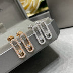 [Cyra] MOVE UNO STUD DIAMOND PAVED EARRINGS
