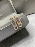 [Cyra] MOVE UNO STUD DIAMOND PAVED EARRINGS