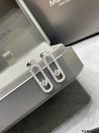 [Cyra] MOVE UNO STUD DIAMOND PAVED EARRINGS