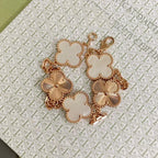 [Cyra] New CLOVER WHITE PEARL MOP 5 MOTIF BRACELET COLLECTION