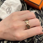 [Cyra]  OLYMPE PINK GOLD RING