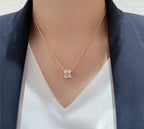 [Cyra]  BEE LOVE DIAMOND PAVED 3 ROW NECKLACE
