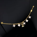 [Cyra] LOGO 6 MOTIV STERN UND SONNE GOLDBARMBAND