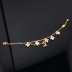 [Cyra] LOGO 6 MOTIV STERN UND SONNE GOLDBARMBAND