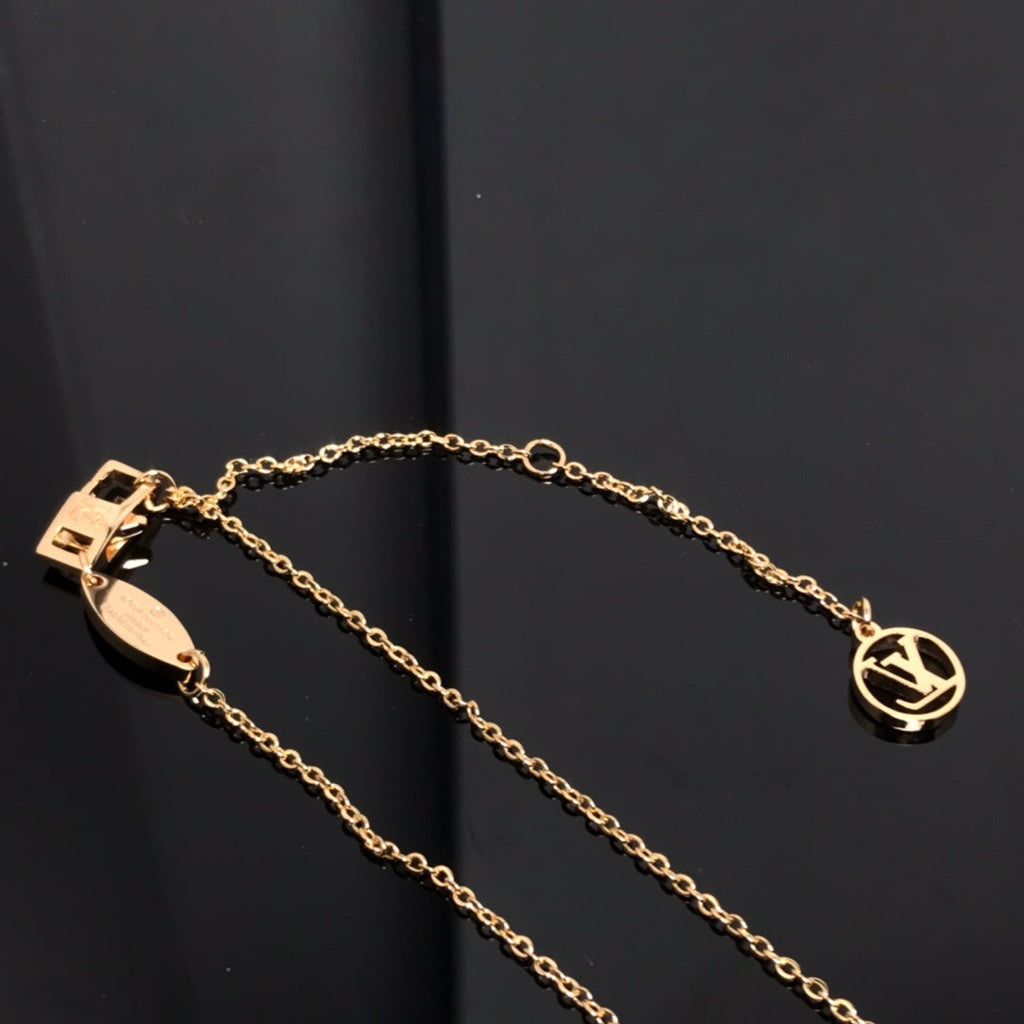 [Cyra]  COLOR BLOSSOM PINK MOP SUN GOLD NECKLACE