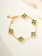 [Cyra] B.C.L ENAMELED Five-Flower Bracelet£¨Various Colors)