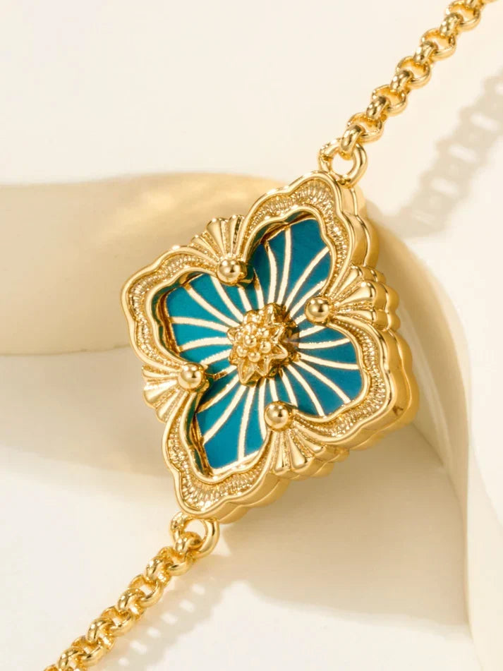 [Cyra] B.C.L ENAMELED One-Flower Bracelet£¨Various Colors)