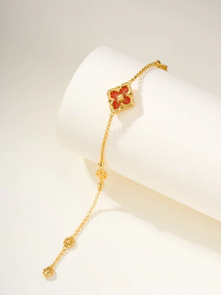 [Cyra] B.C.L ENAMELED One-Flower Bracelet£¨Various Colors)