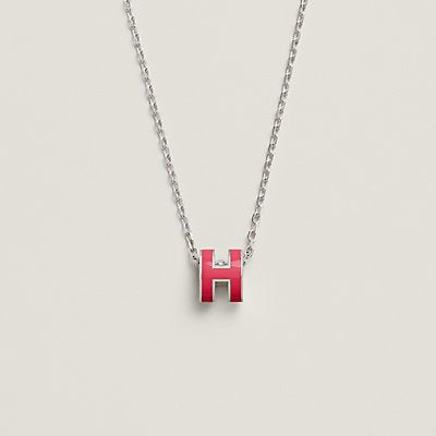 [Cyra]  H NECKLACE PINK