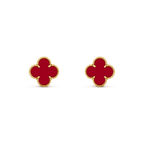 [Cyra]  CLOVER MEDIUM 1 MOTIFS CARNELIAN  EARRINGS