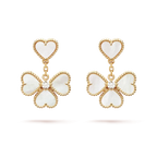 [Cyra]  CLOVER SWEET WHITE MOP EARRINGS
