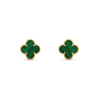 [Cyra] CLOVER MEDIUM 1 MOTIV MALACHIT OHRRINGE