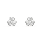 [Cyra]  CLOVER COMOS DIAMOND EARRINGS SILVER