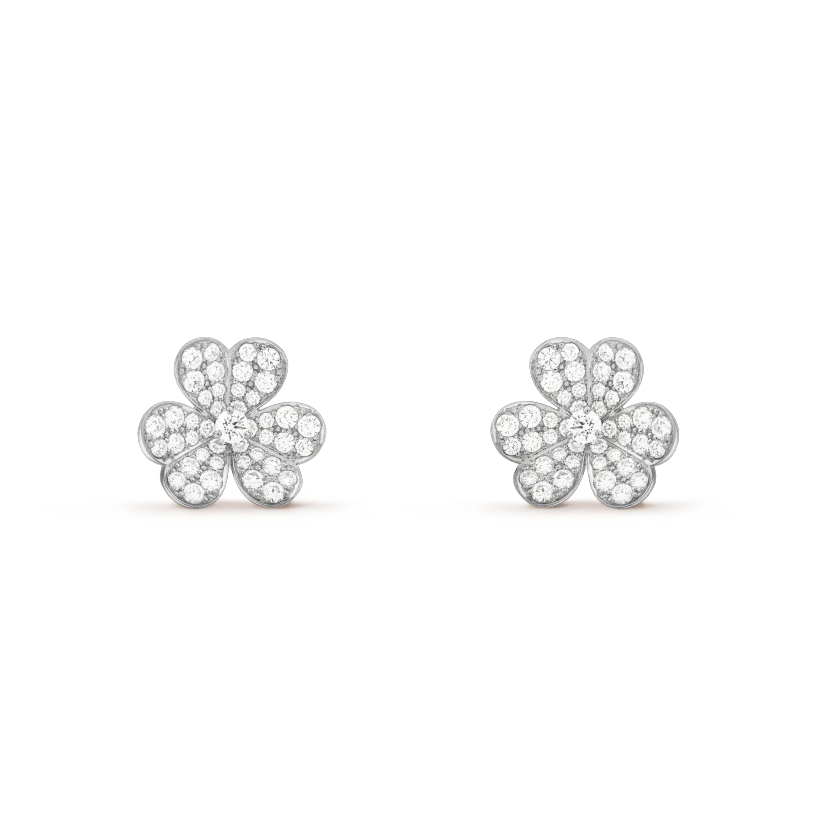 [Cyra]  CLOVER COMOS DIAMOND EARRINGS SILVER