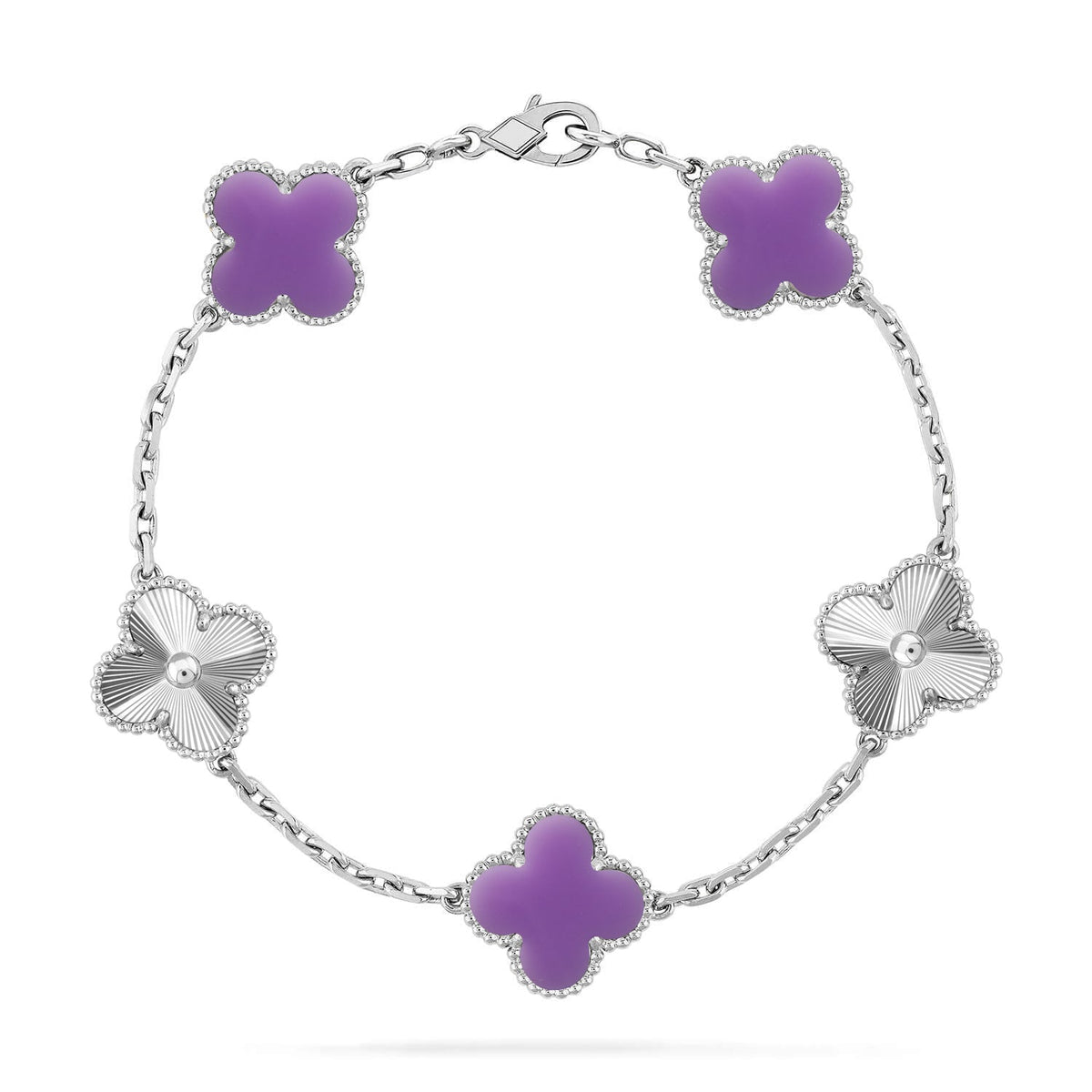 [Cyra] New CLOVER 5 MOTIF LIGHT PURPLE BRACELET COLLECTION