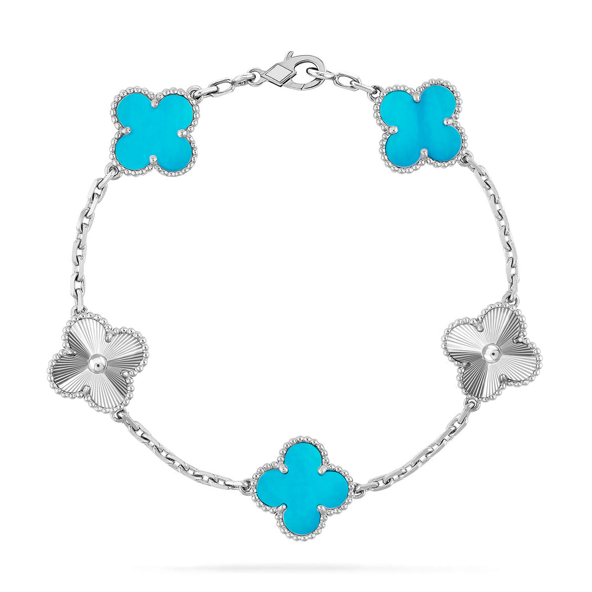 [Cyra] New  CLOVER 5 MOTIF TURQUOISE BRACELET COLLECTION