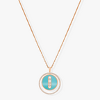 [Cyra]   MOVE 3 DIAMONDS KETTE AUS TÜRKIS, ROSÉGOLD UND DIAMANTEN