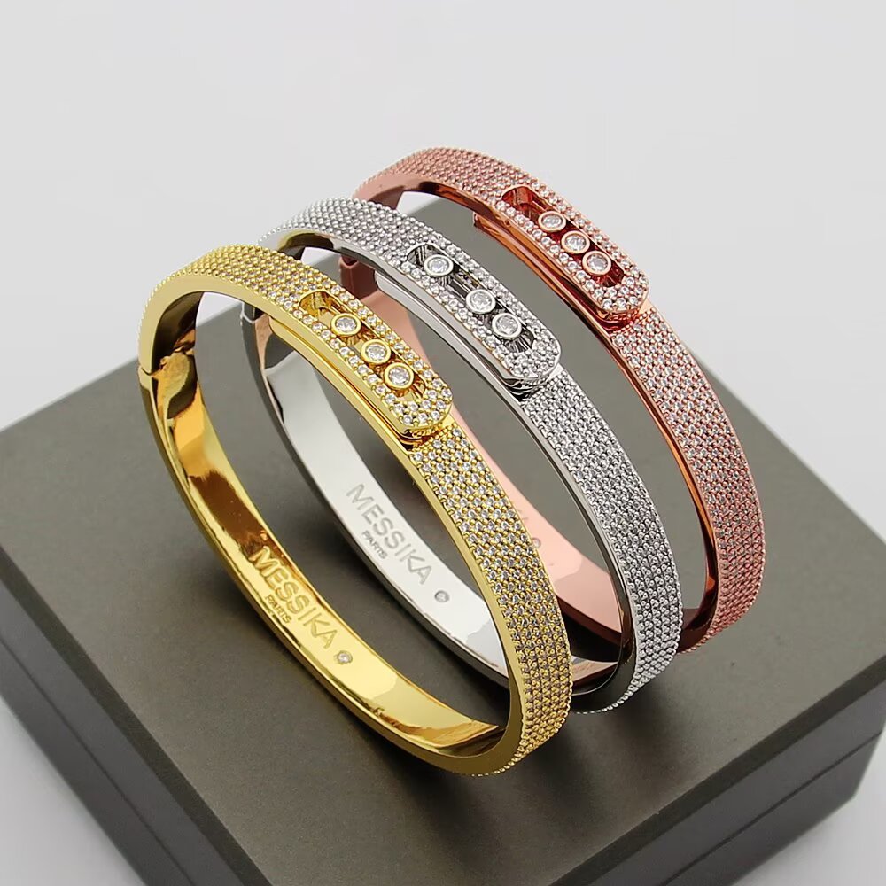 [Cyra] Move Noa Full Pavé Diamond Bangle Bracelet