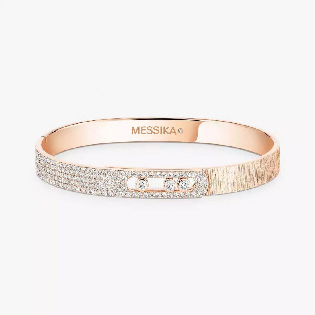 [Cyra]  2026 BRAND-NEW FROSTED BRACELET WITH DIAMONDS THREE COLORS