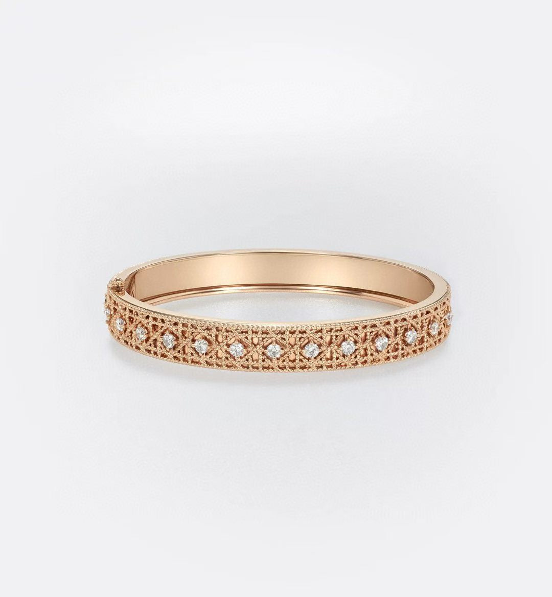 [Cyra]  2026 WOVEN-PATTERN BRACELET SET WITH FULL DIAMOND INLAY THREE-COLORS