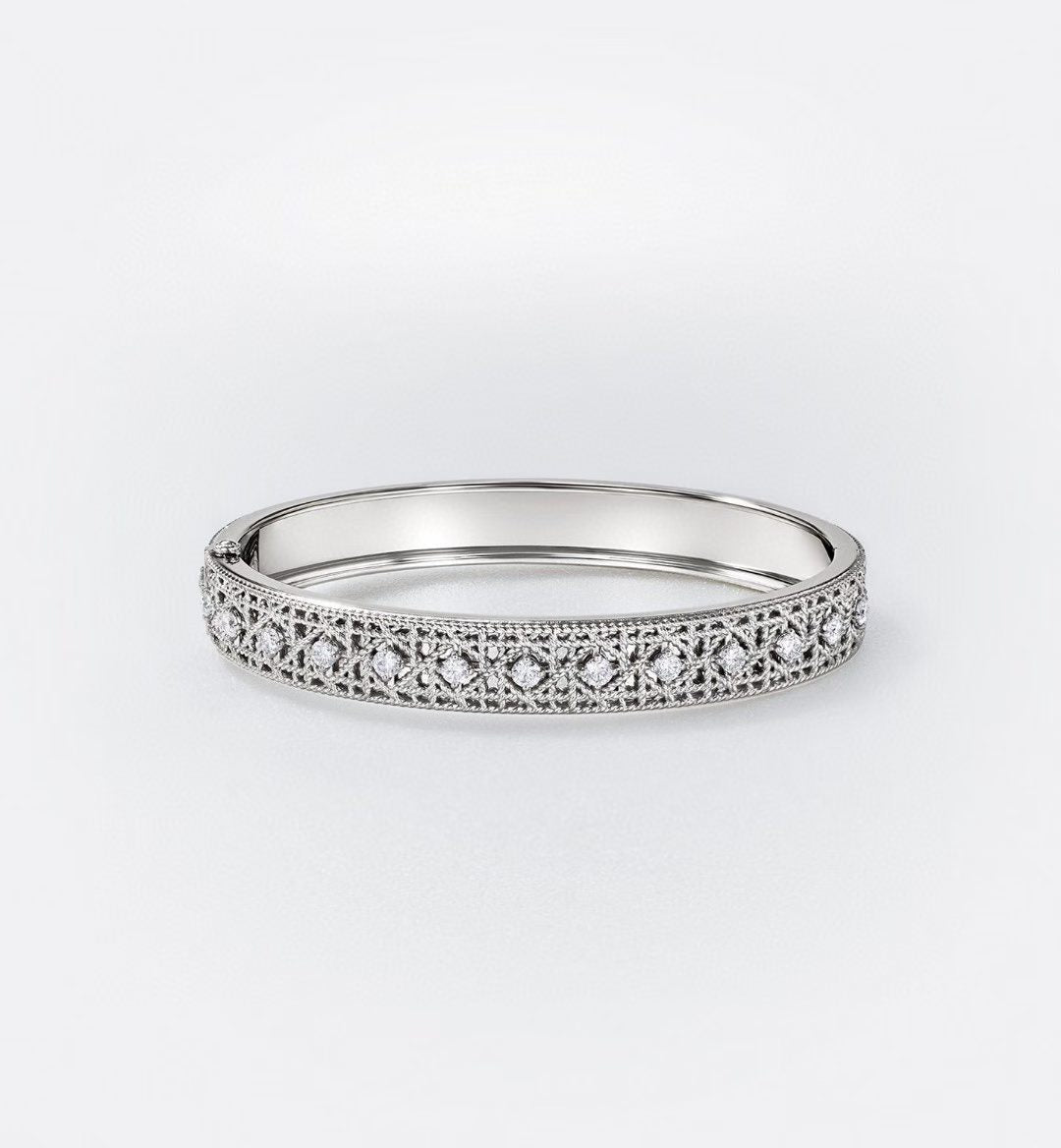 [Cyra]  2026 WOVEN-PATTERN BRACELET SET WITH FULL DIAMOND INLAY THREE-COLORS