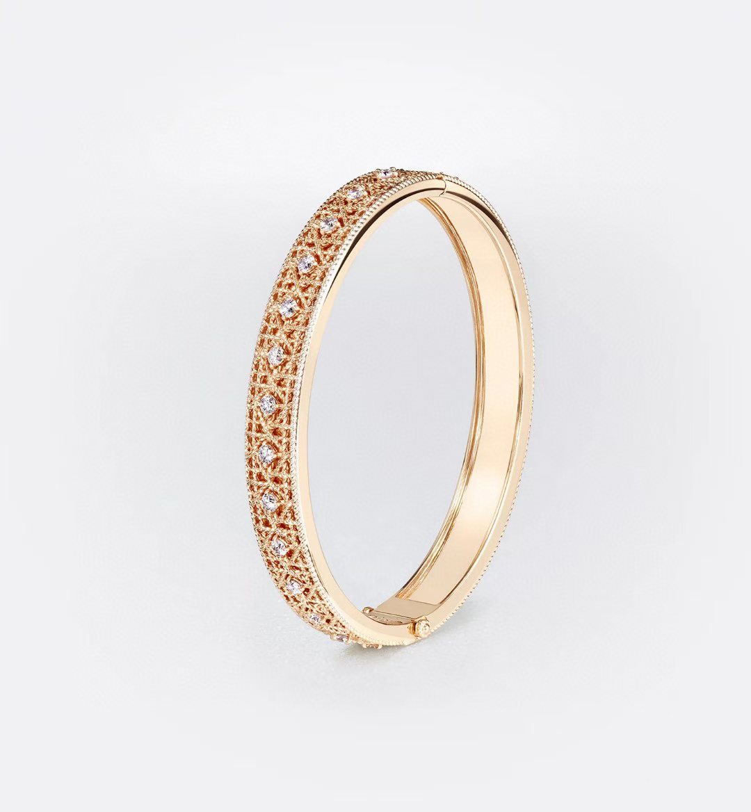 [Cyra]  2026 WOVEN-PATTERN BRACELET SET WITH FULL DIAMOND INLAY THREE-COLORS
