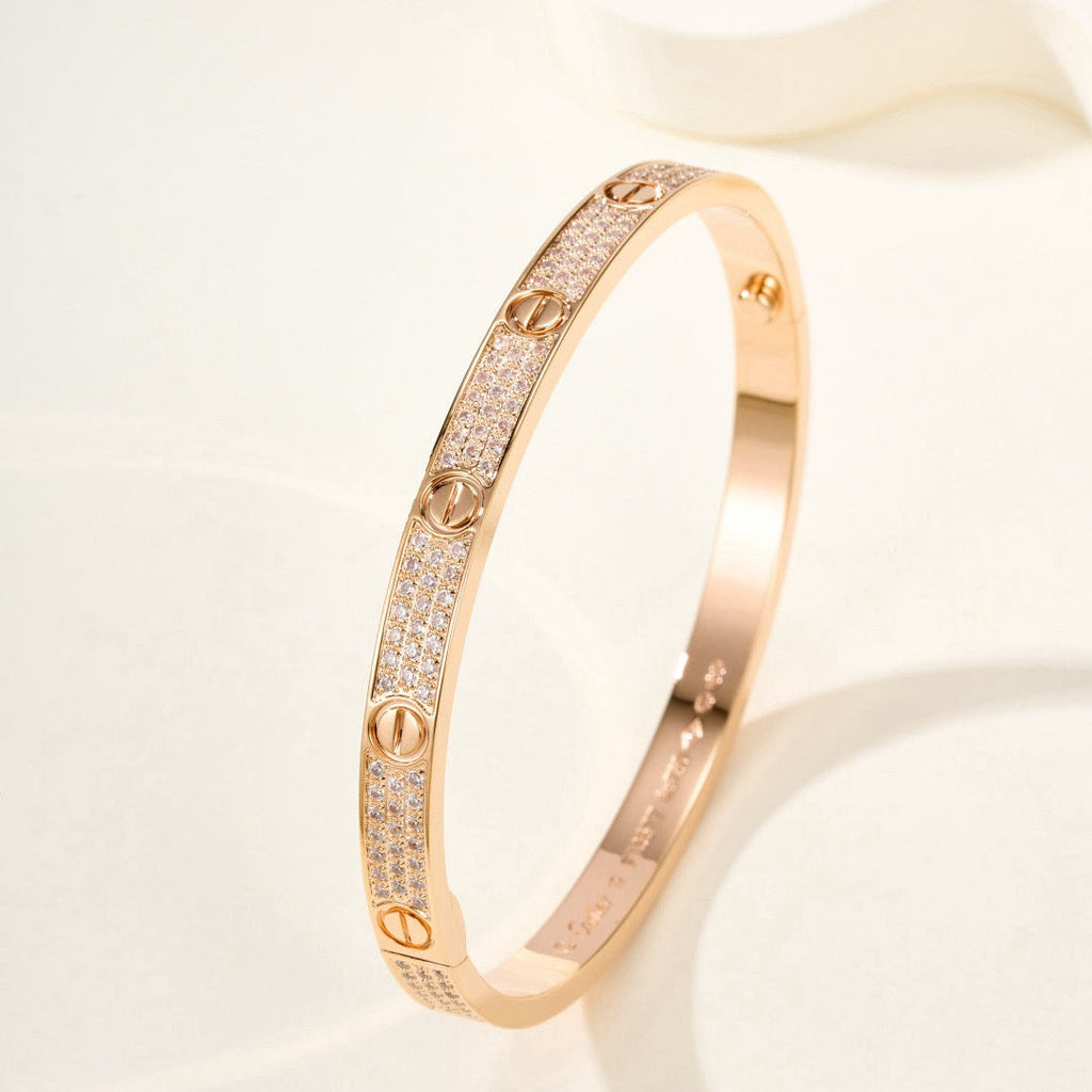 [Cyra]  LOVE ブレスレット 4.8MM ダイヤモンドパヴェ