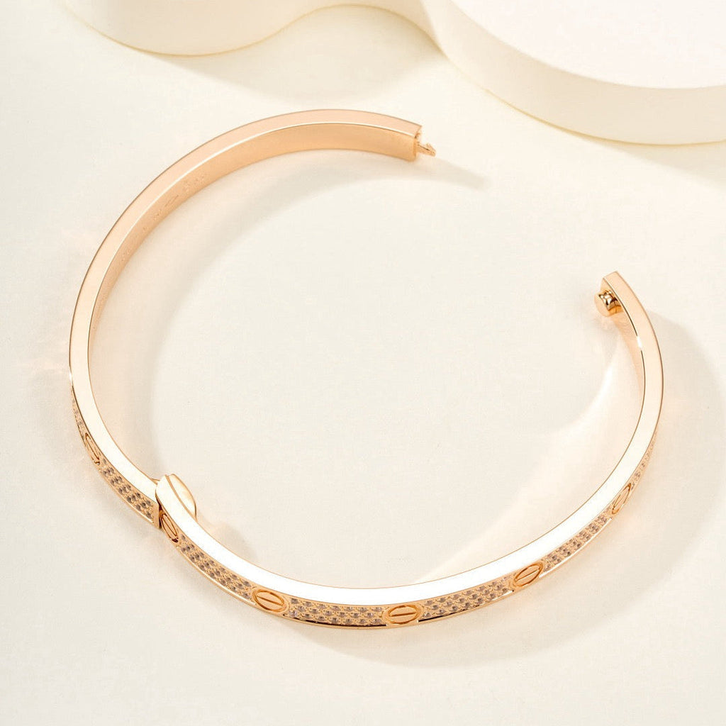 [Cyra]  LOVE ブレスレット 4.8MM ダイヤモンドパヴェ