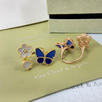 [Cyra]  2026 NEW MODEL SPRING LUCKY 3 MOTIF GOLD RING