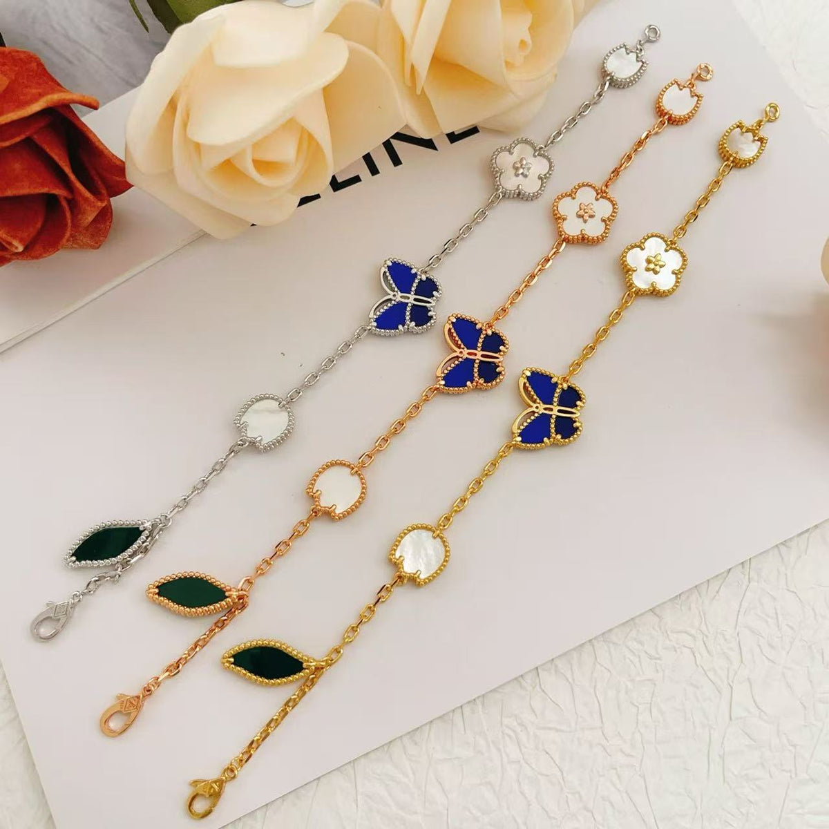 [Cyra]  2026 NEW SPRING LUCKY 5 MOTIF BRACELET