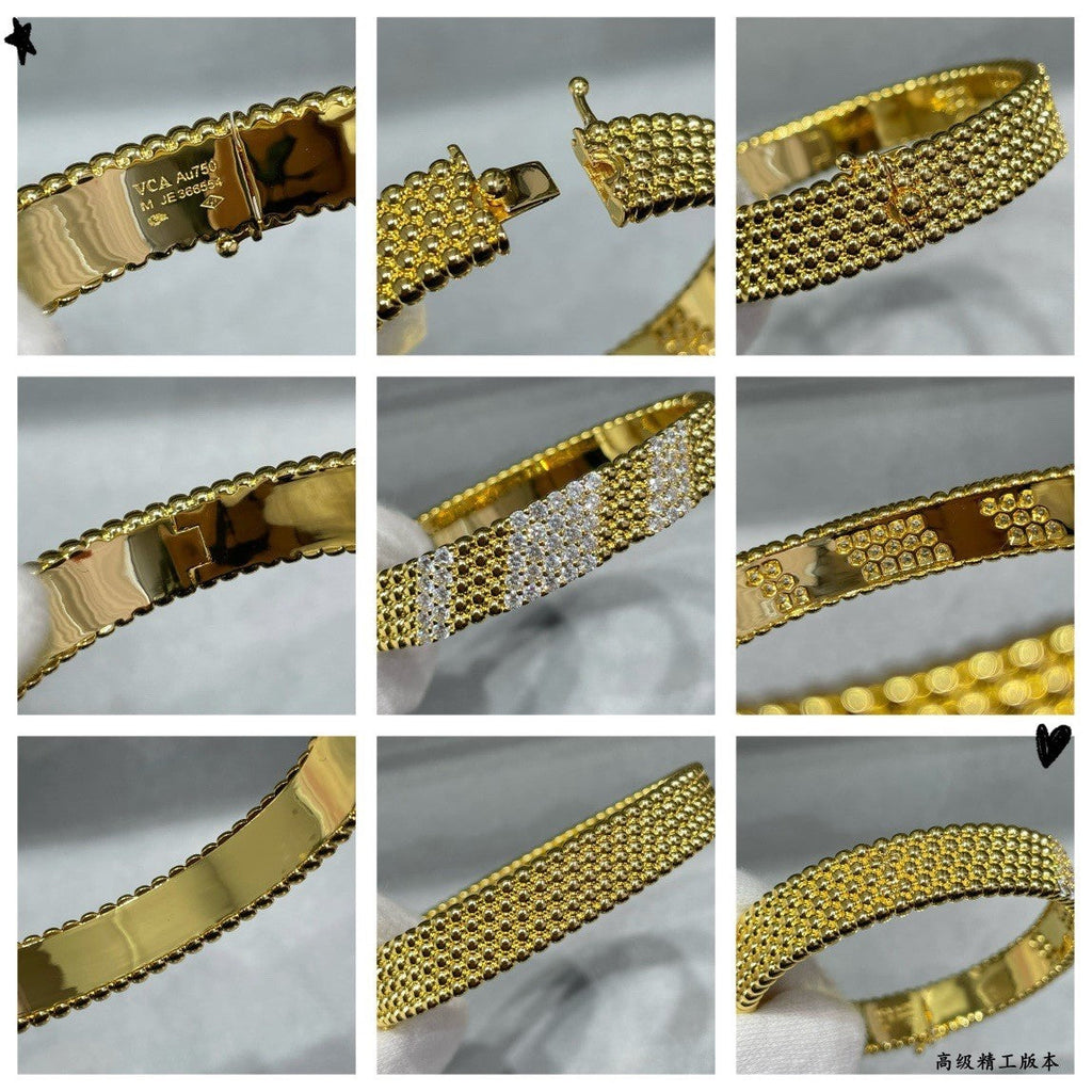 [Cyra]   PERLEE DIAMANTARMBAND, 5-REIHIGES DIAMANTBESETZTES DESIGN