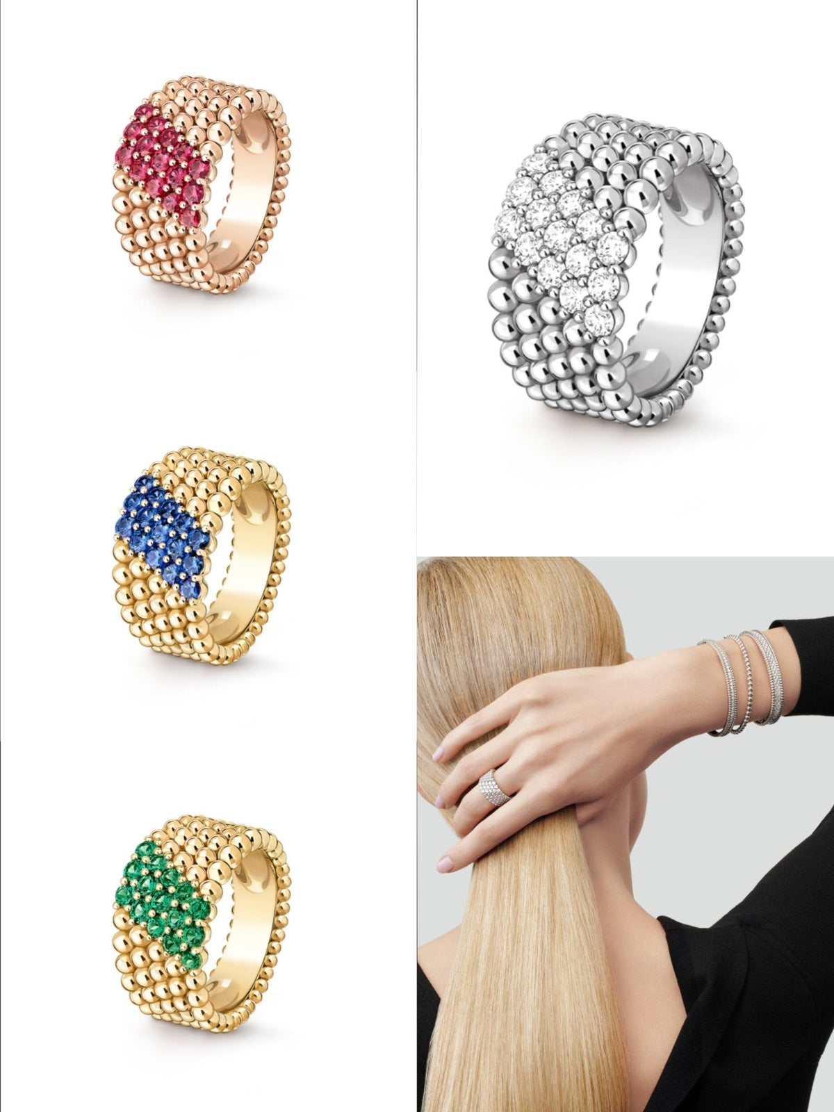 [Cyra]   PERLEE DIAMOND RING ,5-ROW DIAMOND-SET DESIGN