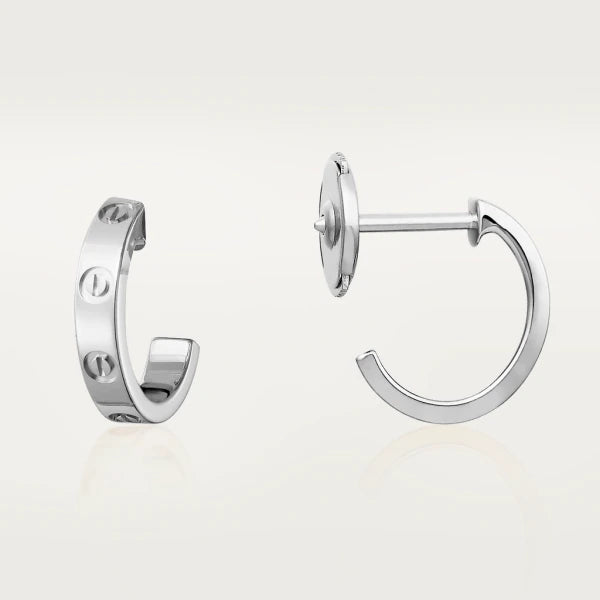 [Cyra]  LOVE EARRINGS 2.65MM SILVER
