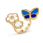 [Cyra]  2026 NEW MODEL SPRING LUCKY 3 MOTIF GOLD RING